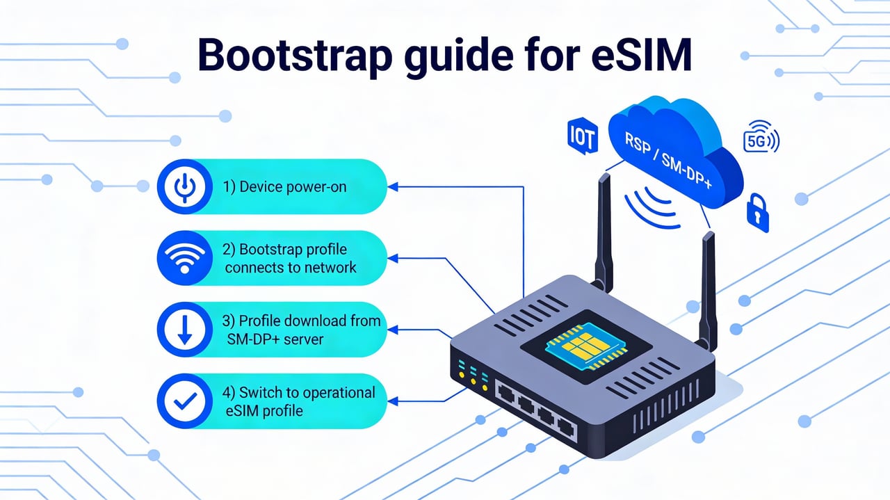 ¿Cómo configurar el perfil eSIM inicial en los routers Teltonika con bootstrap? Cover
