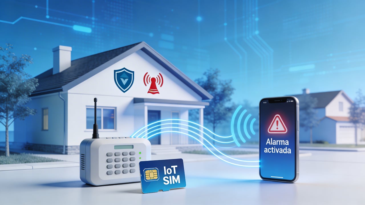 Uso de tarjetas SIM IoT prepago en alarmas para entorno residencial Cover