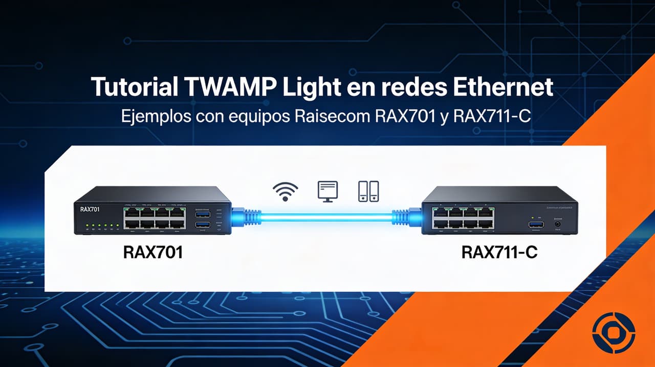 Tutorial sobre medidas de performance en ethernet según el estándar TWAMP light y cómo realizarlas a través de los equipos RAX711-C y RAX701 de Raisecom Cover