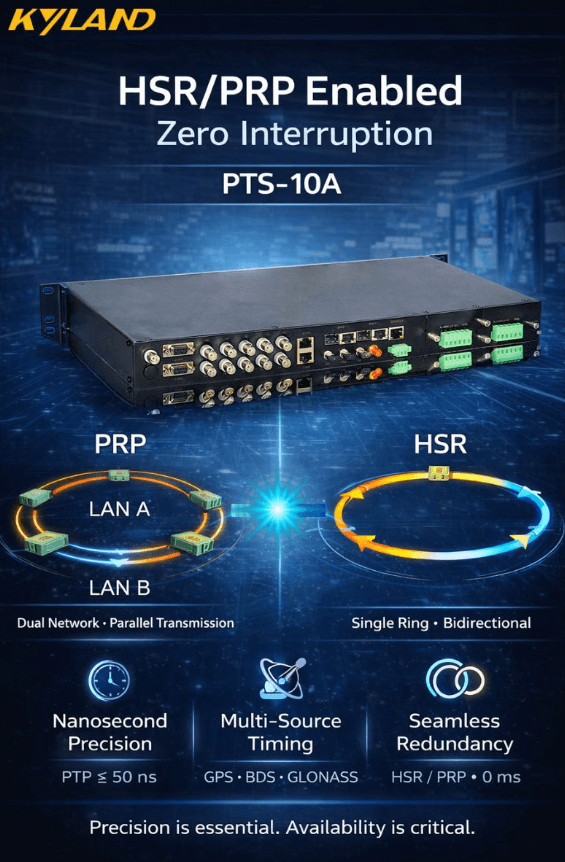 PTS-10A - Servidor de tiempo NTP/PTP con redundancia PRP/HSR Cover